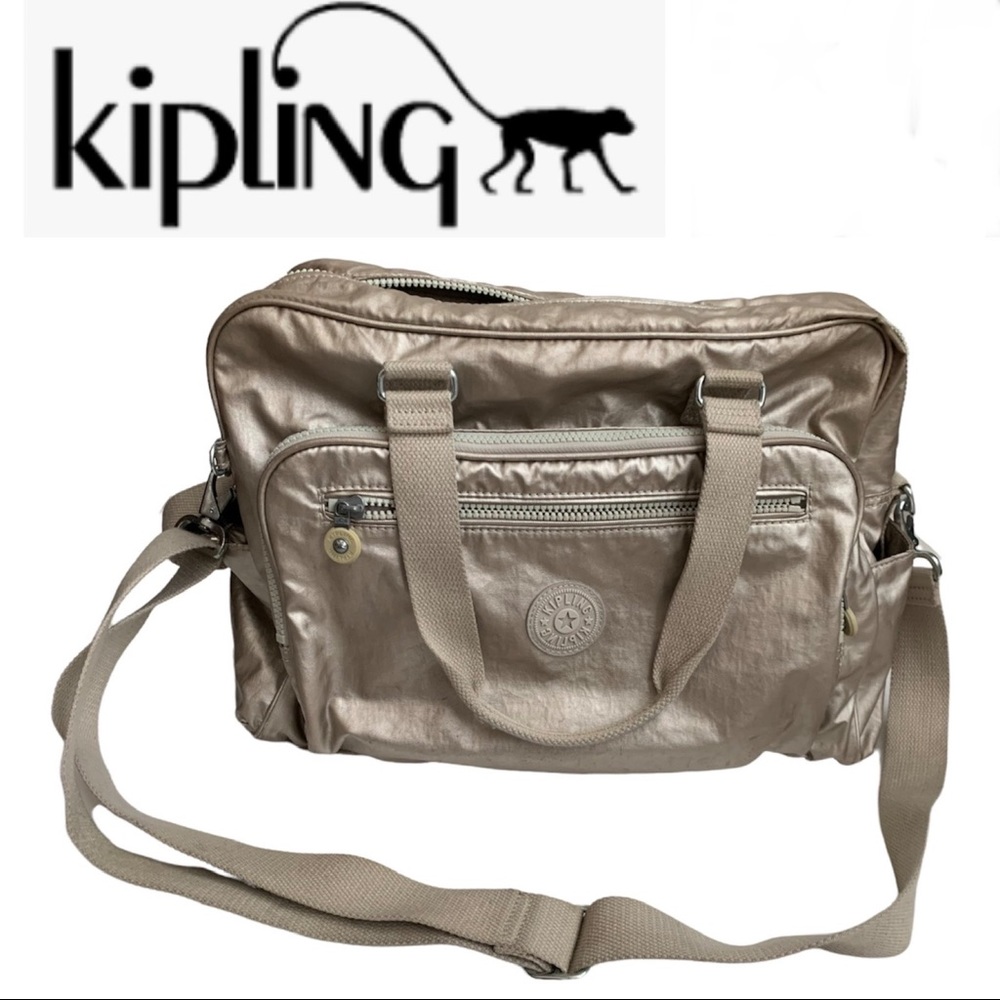 Kipling Alanna Diaper Bag ~ Metallic Gold. No monkey.